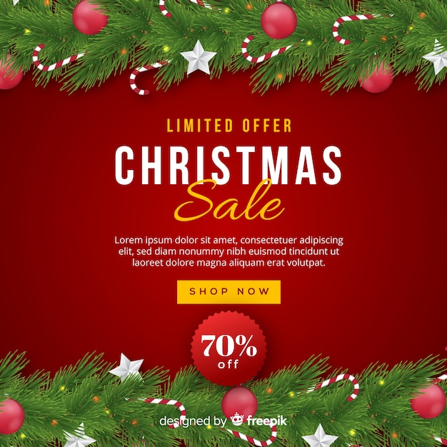 Elegant christmas sale composition