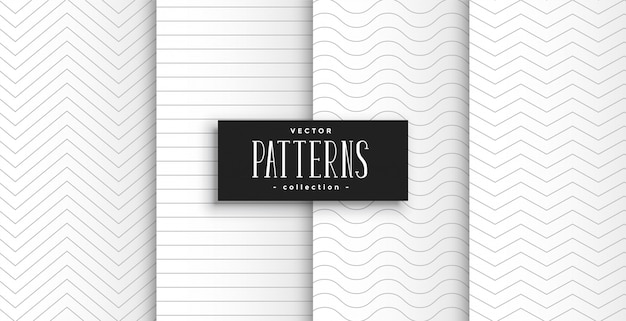 Elegant clean white minimal geometric patterns set