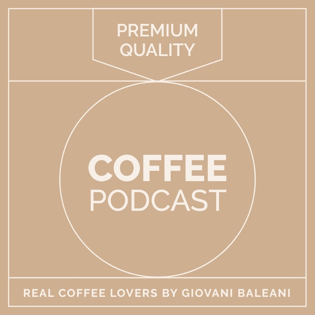 Elegant coffee podcast cover