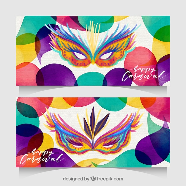 Elegant colorful carnival banner design