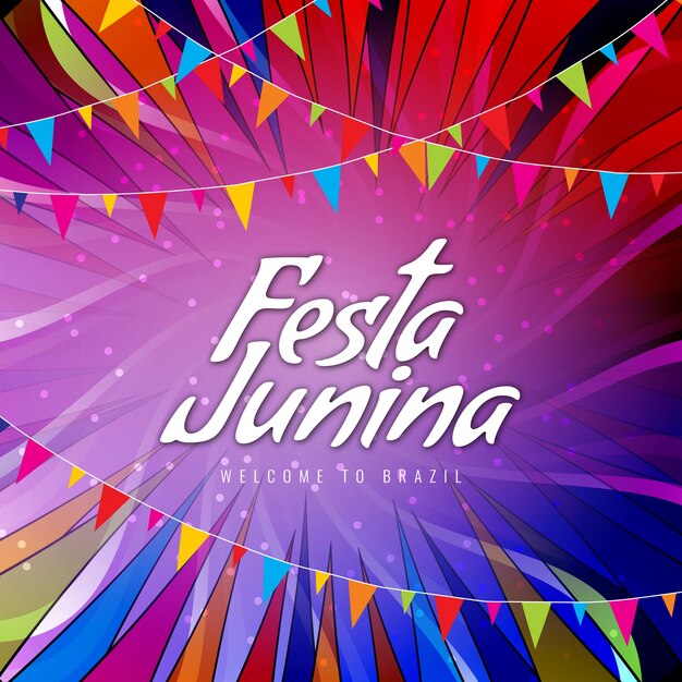 Elegant colorful festa junina design