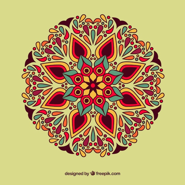 Free Vector elegant colorful mandala background