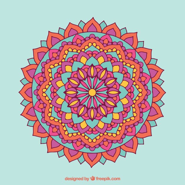 Elegant colorful mandala background