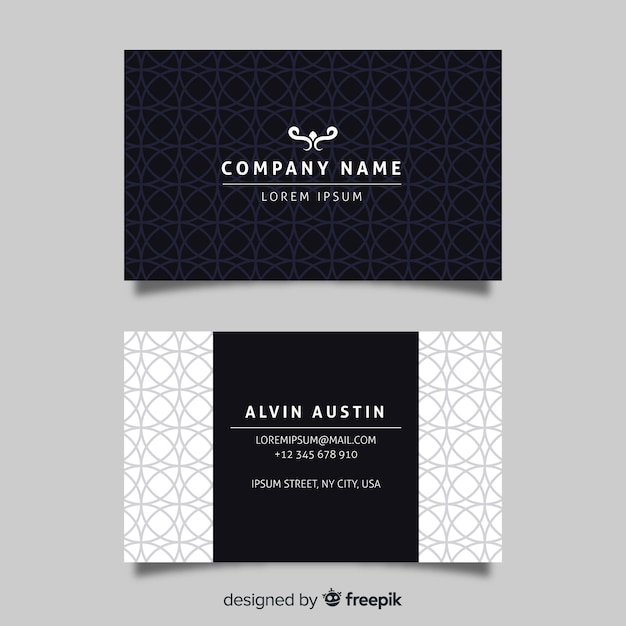 Free Vector elegant company card template