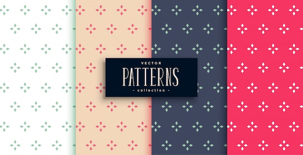 Elegant cute small flowers pattern set