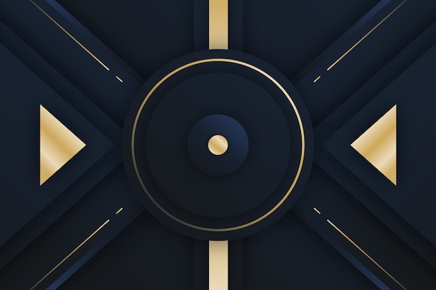 Free Vector elegant dark background with golden details