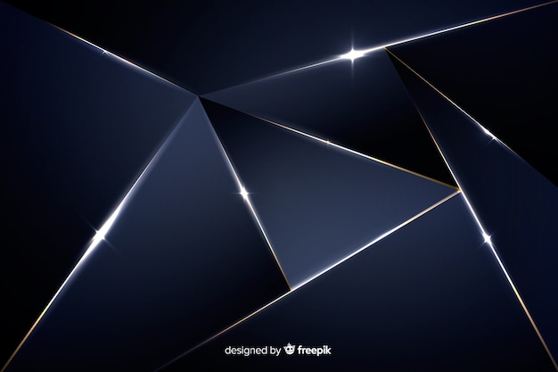 Elegant dark background with polygonal shapes