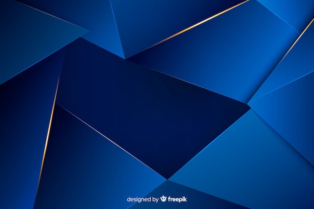 Elegant dark blue polygonal background