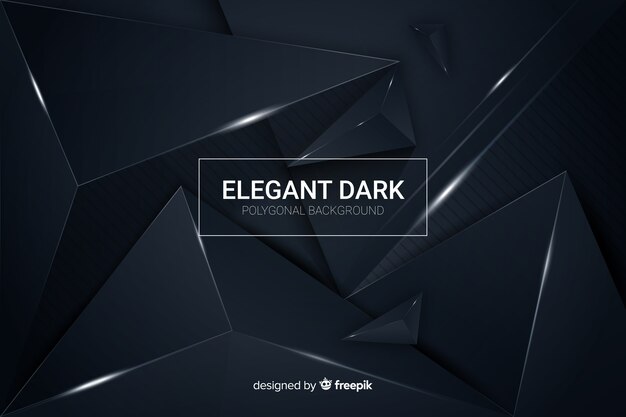 Elegant dark polygonal decorative background