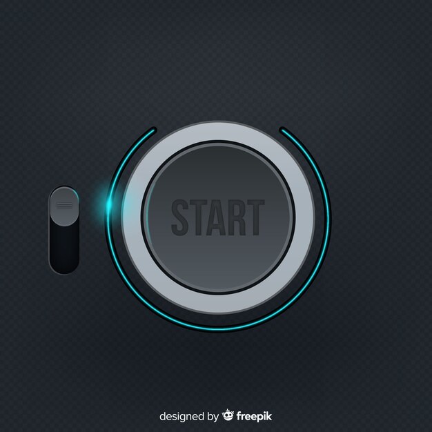 Elegant dark start button