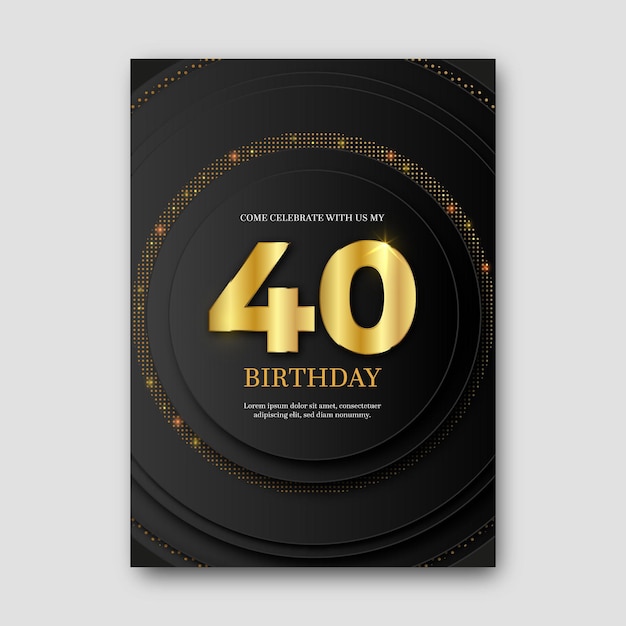 Elegant design birthday invitation template