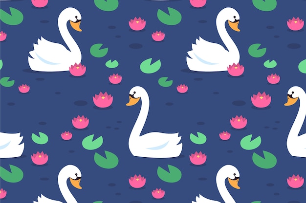 Elegant design swan pattern