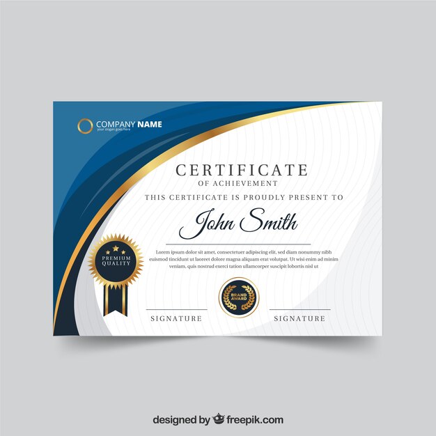 Elegant diploma template