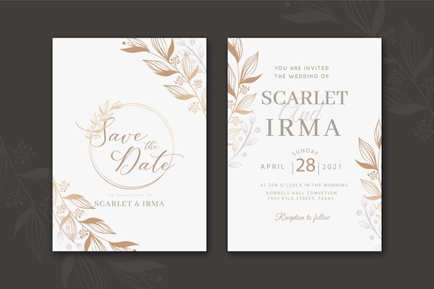 Elegant duotone wedding invitation