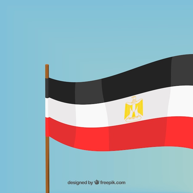 Free Vector elegant egyptian flag with flat design