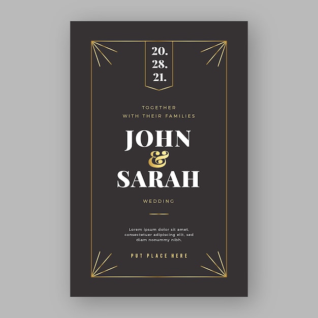 Elegant engagement invitation template