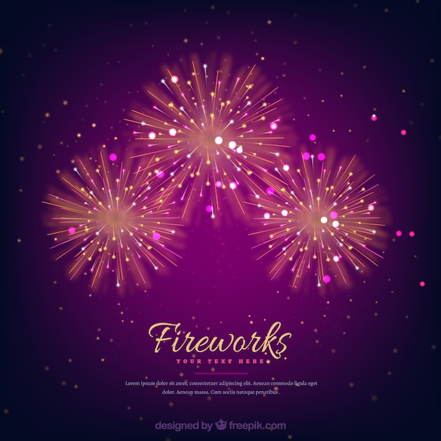 Elegant fireworks background