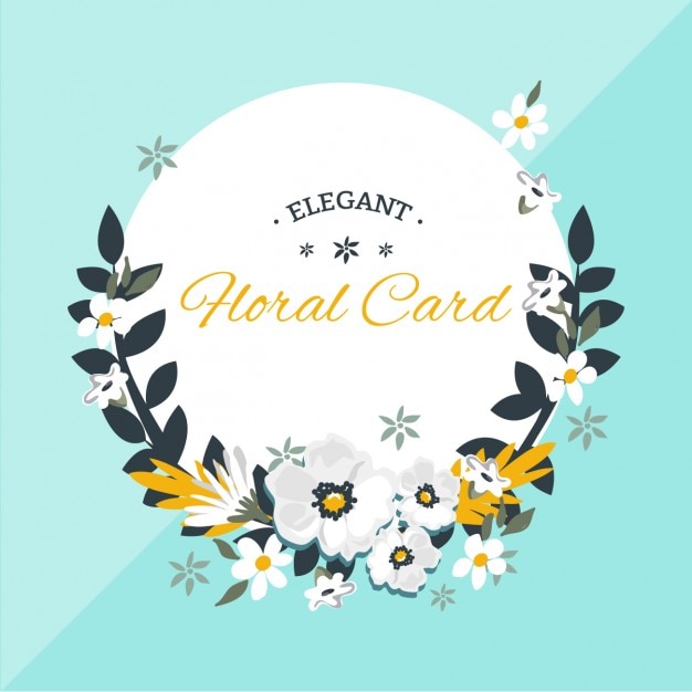 Free Vector elegant floral card design