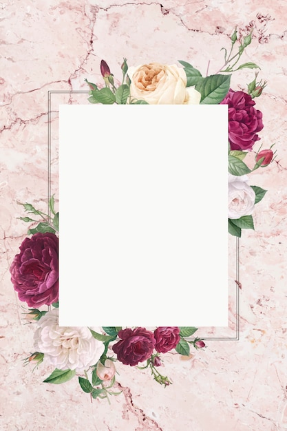 Free Vector elegant floral frame