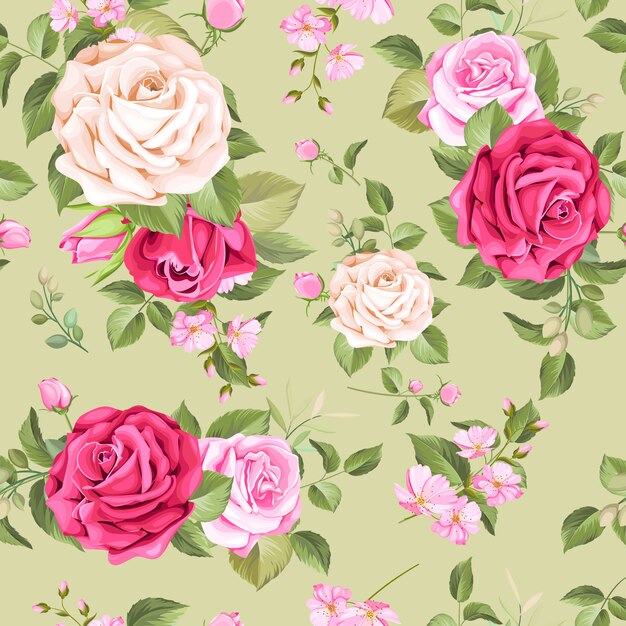 Elegant floral seamless pattern