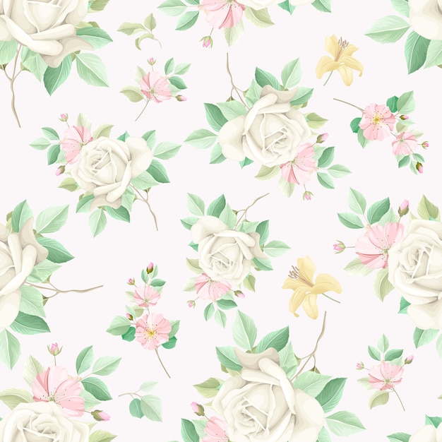 Elegant floral seamless pattern