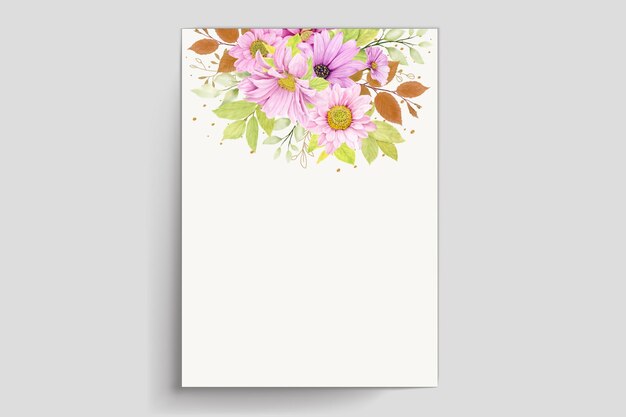 elegant floral wedding and invitation card design