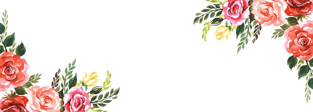 Free Vector elegant flowers creative banner background