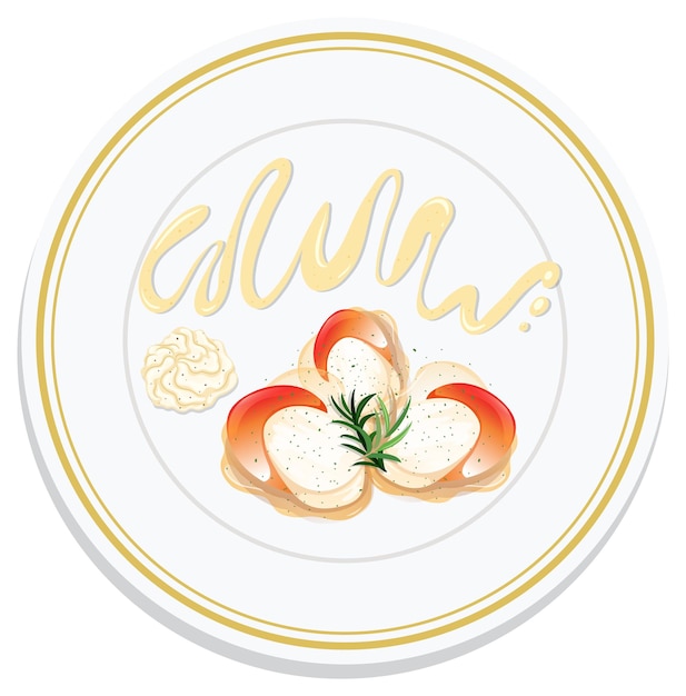 Free Vector elegant food plating design