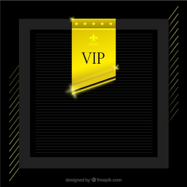 Elegant frame background with golden vip label