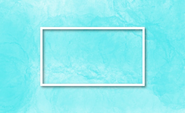 Free Vector elegant frame in a light blue watercolor background