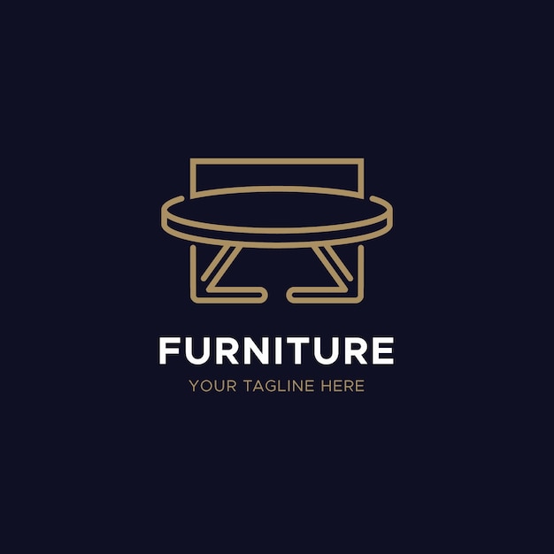 Elegant furniture logo concept