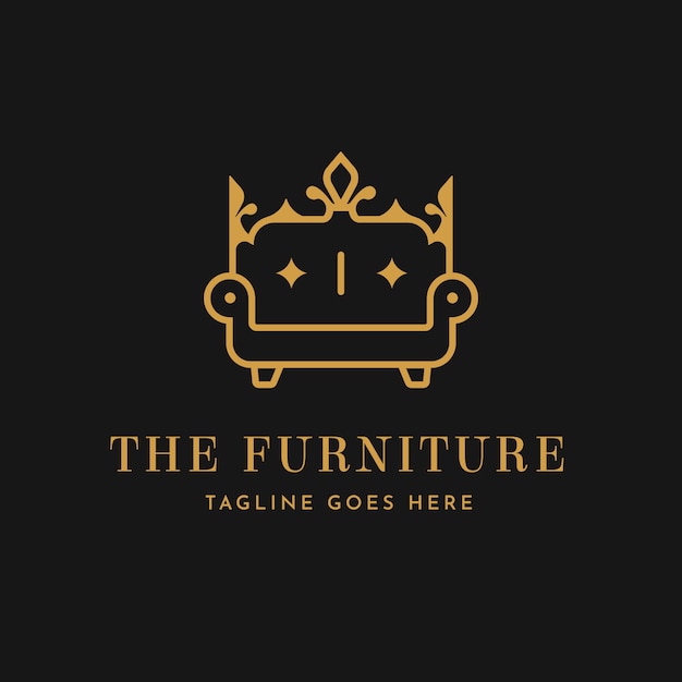 Elegant furniture logo template