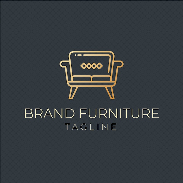 Elegant furniture logo template