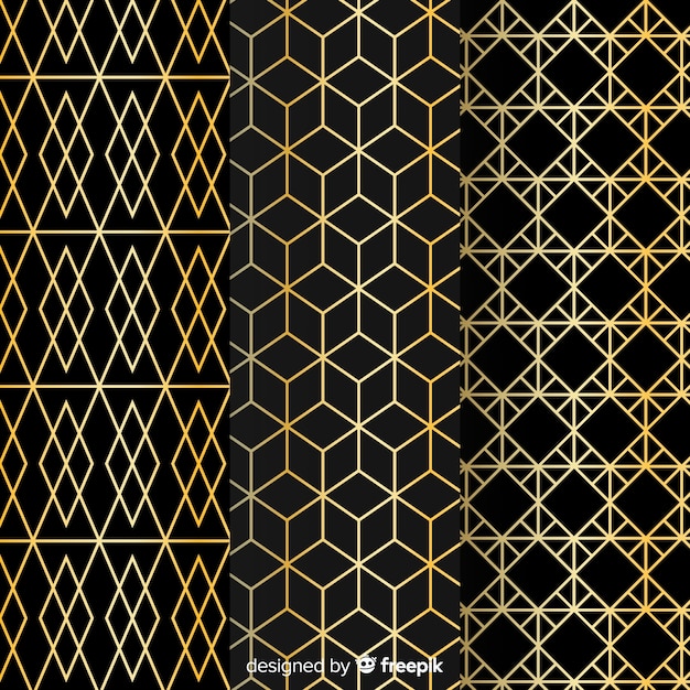 Free vector elegant geometric pattern collection