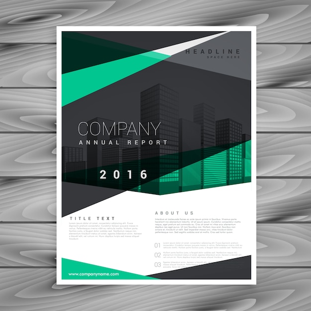 Free Vector elegant geometric shape company brochure design