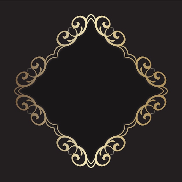 Elegant gold frame background design