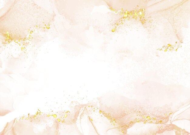 Free Vector elegant gold hand painted alcohol ink background design