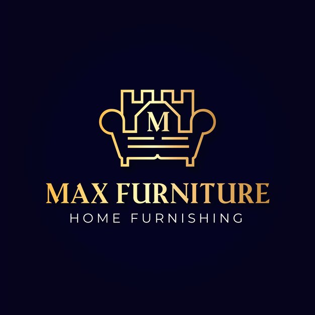 Elegant golden furniture logo