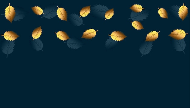 Free Vector elegant golden leaves pattern with text space background design