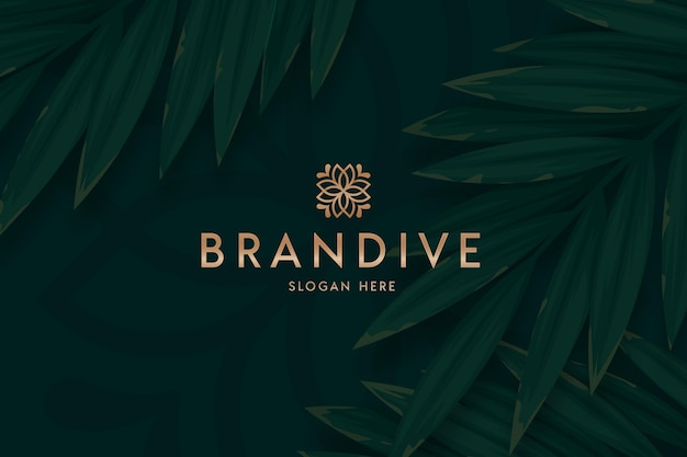 Free Vector elegant golden logo template