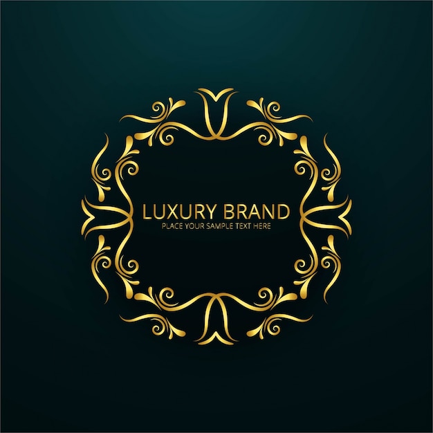 Elegant golden luxury brand design