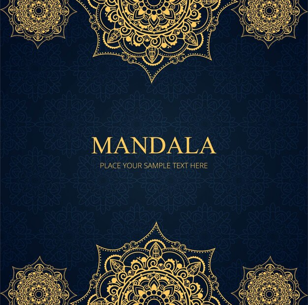 Elegant and golden mandala background