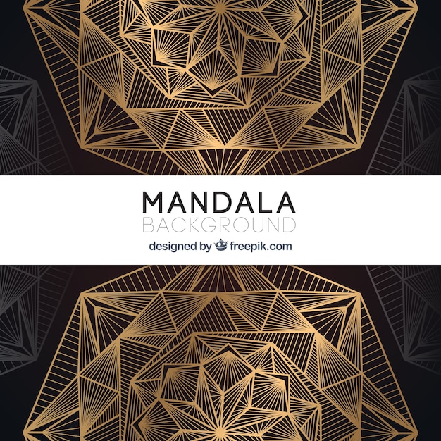 Free Vector elegant golden mandala background