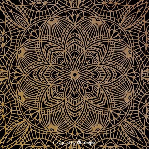 Elegant golden mandala background