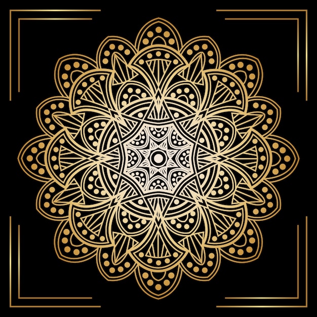 Elegant golden mandala background