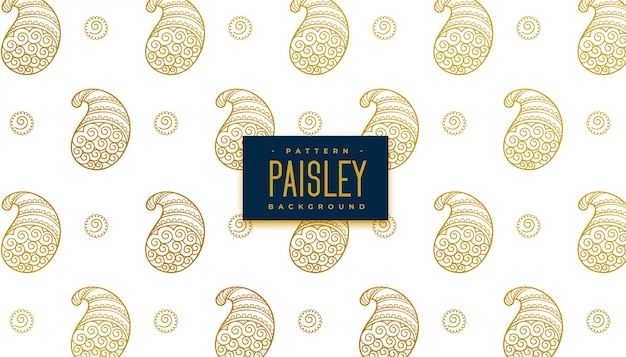 Elegant golden paisley pattern background