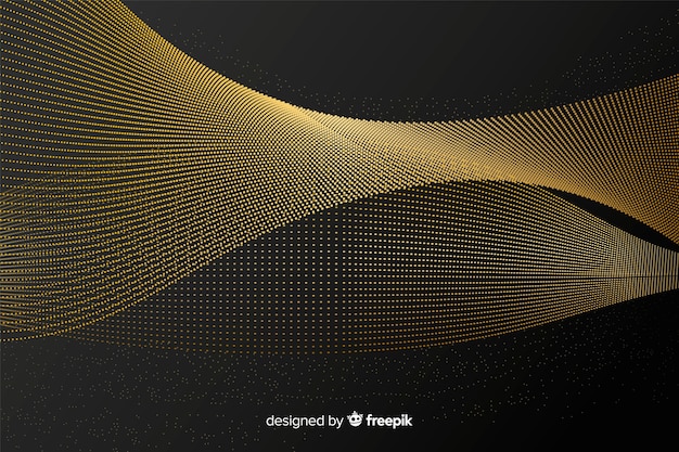 Free Vector elegant golden wave background