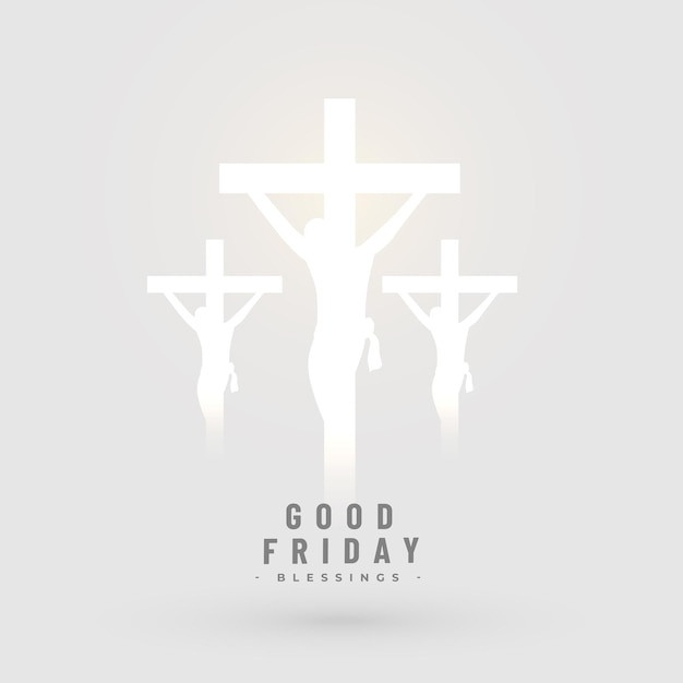 elegant good friday or easter day blessing card with crucifix design