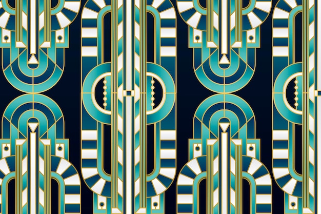 Free Vector elegant gradient art deco pattern