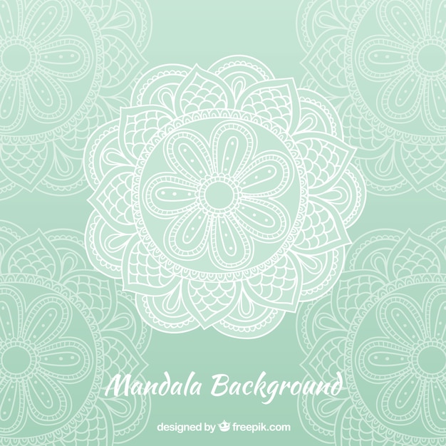 Free vector elegant green mandala background